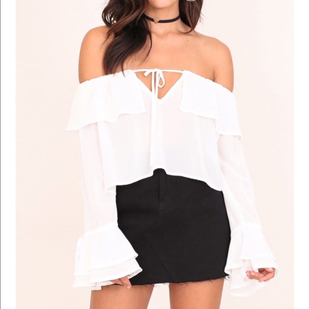 Showpo White Crop Top